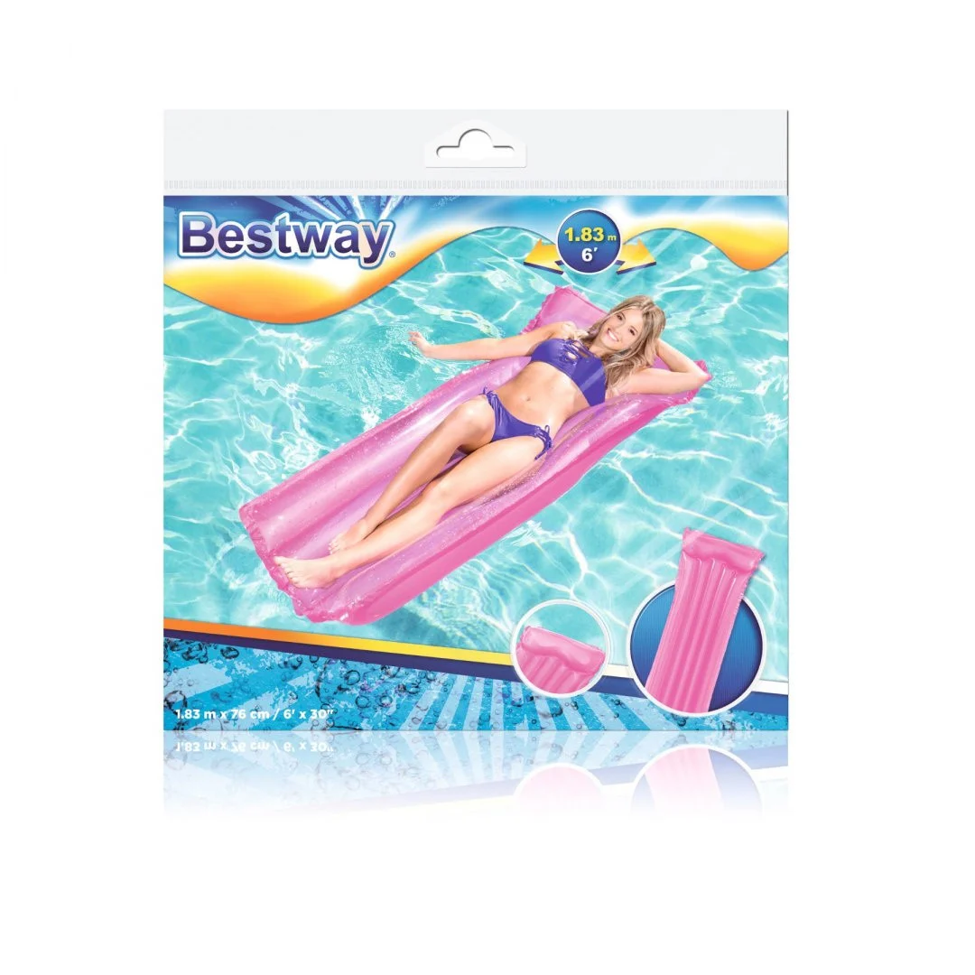 Napuhavački madrac za plivanje roza BESTWAY 183x76cm + jastuk_4