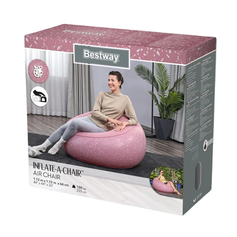 Napuhljiva sjedalica za stolice roza Napuhnite sjedalicu Bestway 75155_5