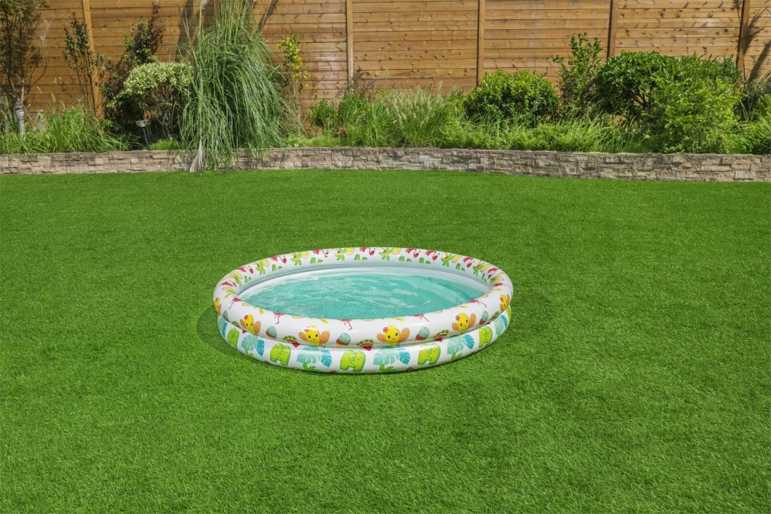 Napuhljivi 3-u-1 dječji bazen 122x20cm Tropical BESTWAY + ploha za plivanje + lopta za plažu_4