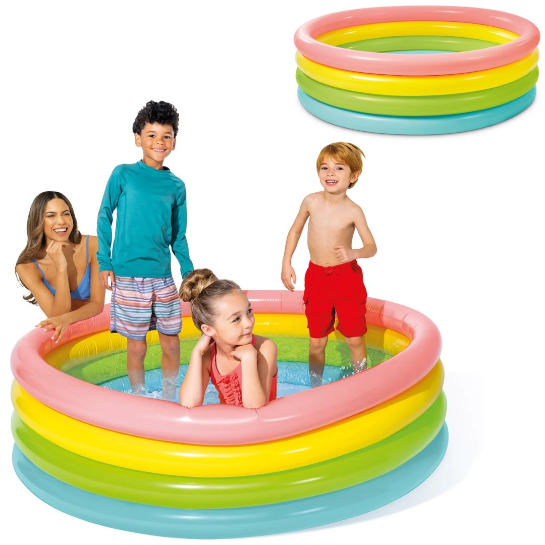 Napuhljivi bazen Rainbow s 4 prstena 168 x 46 cm INTEX 56441_3