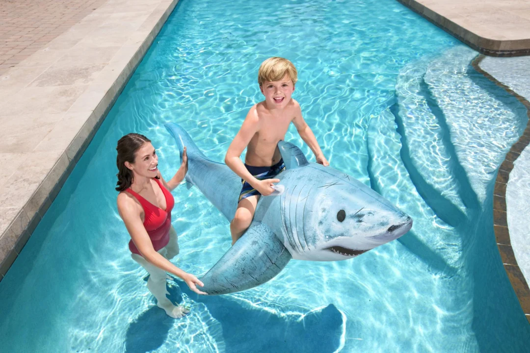 Napuhljivi madrac za plivanje Shark za djecu 3+ BESTWAY 183x102cm + 2 ručke_4