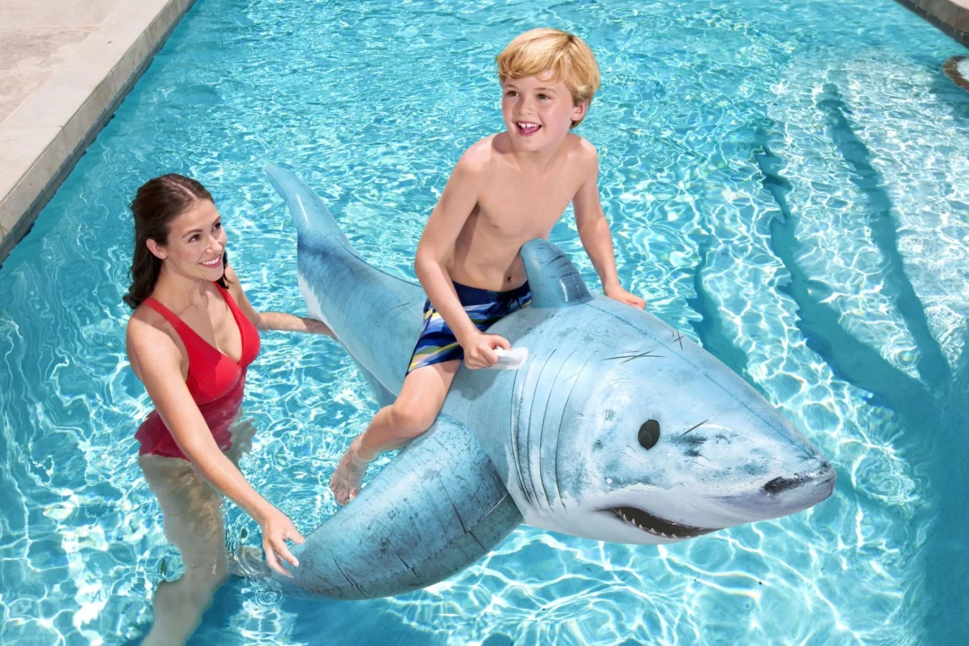 Napuhljivi madrac za plivanje Shark za djecu 3+ BESTWAY 183x102cm + 2 ručke_5