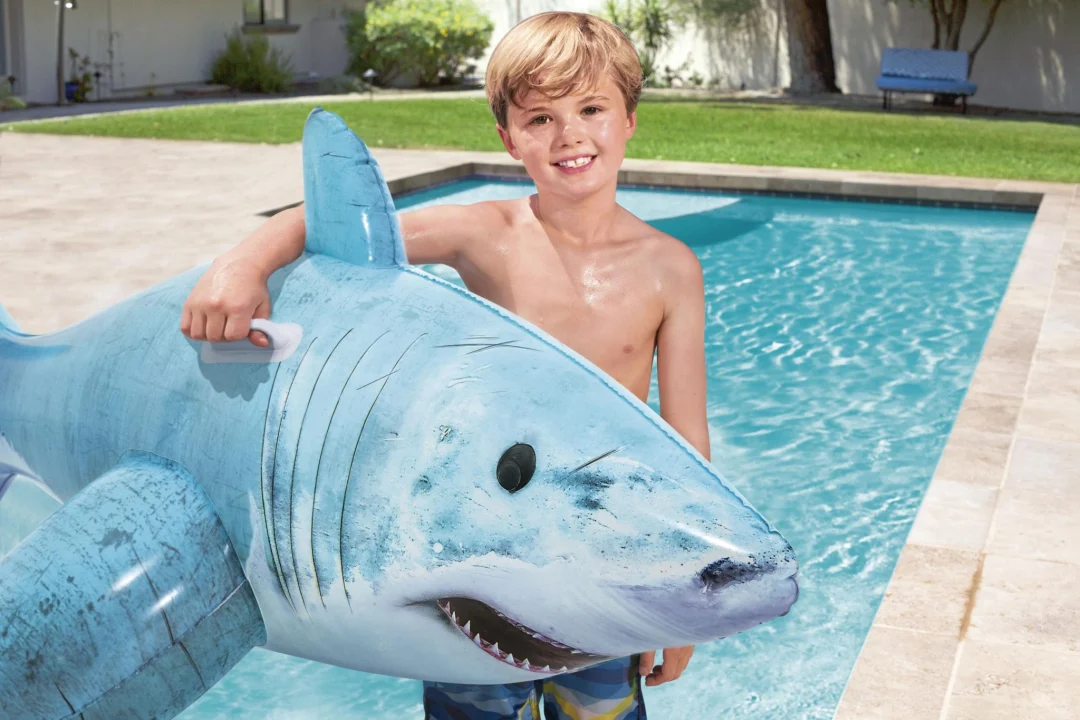 Napuhljivi madrac za plivanje Shark za djecu 3+ BESTWAY 183x102cm + 2 ručke_6