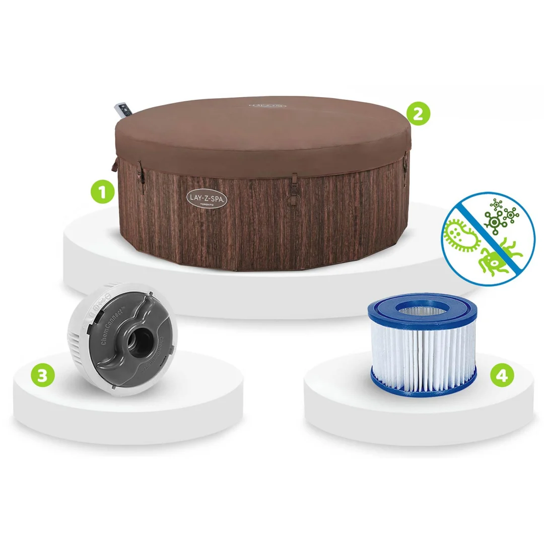 Napuhljivi masažni bazen Lay-Z-Spa Toronto Bestway 6001W, 7 osoba, WiFi_10