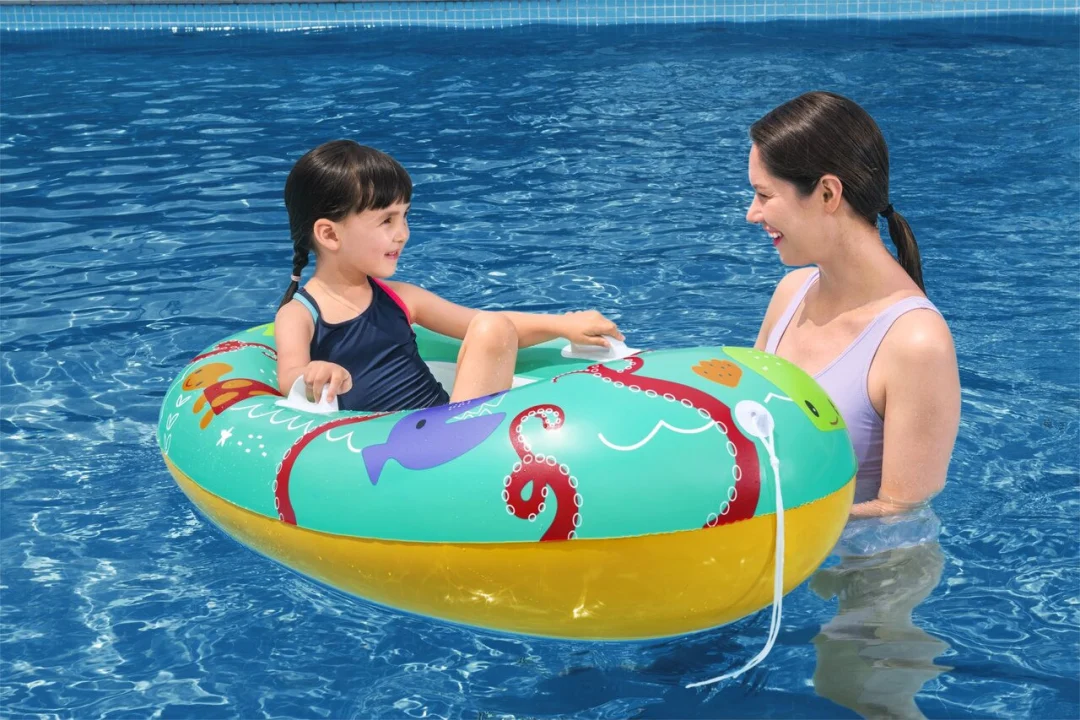 Napuhni ponton za kupanje Morske životinje za djecu 3+ BESTWAY 119x79cm + dno na napuhavanje_3