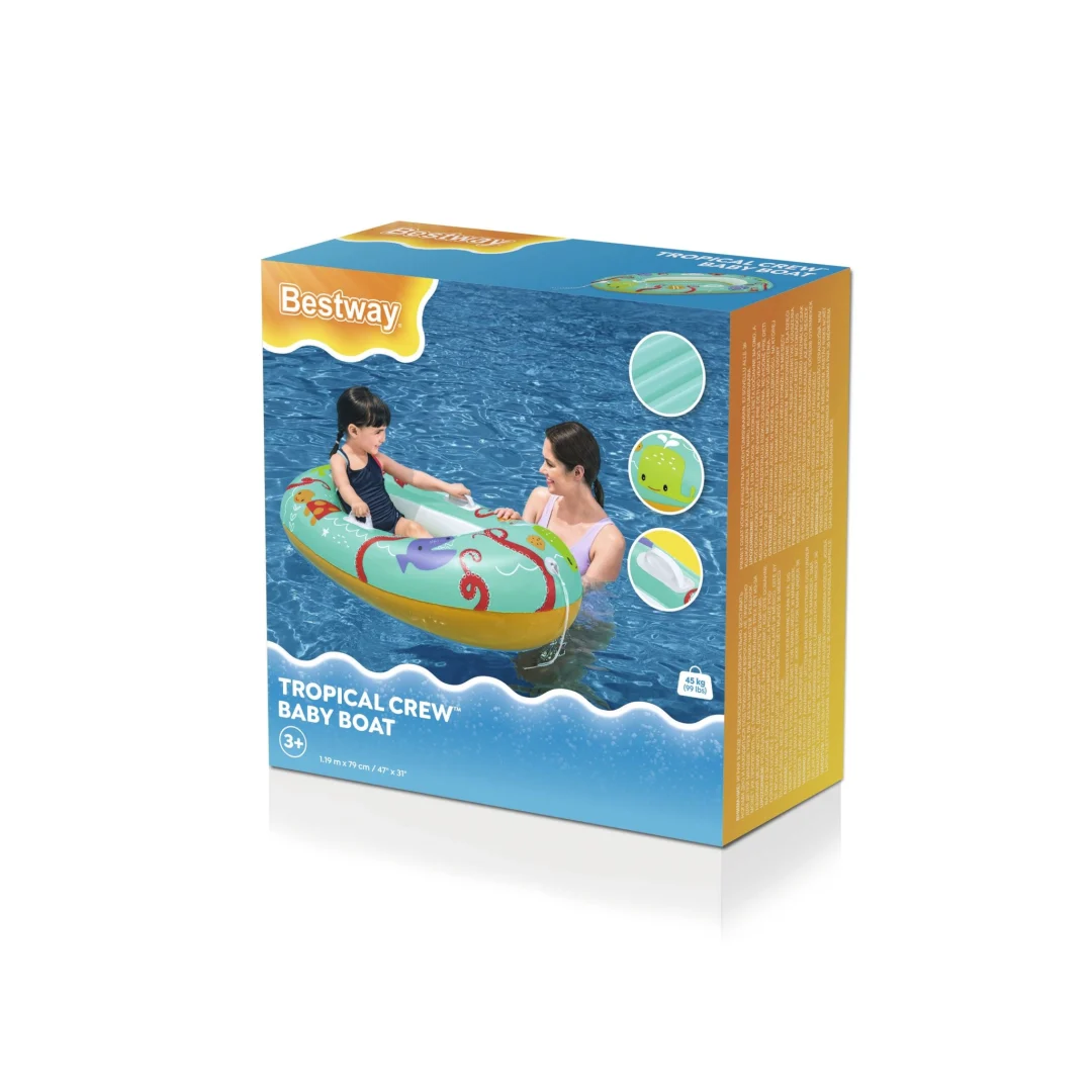 Napuhni ponton za kupanje Morske životinje za djecu 3+ BESTWAY 119x79cm + dno na napuhavanje_8