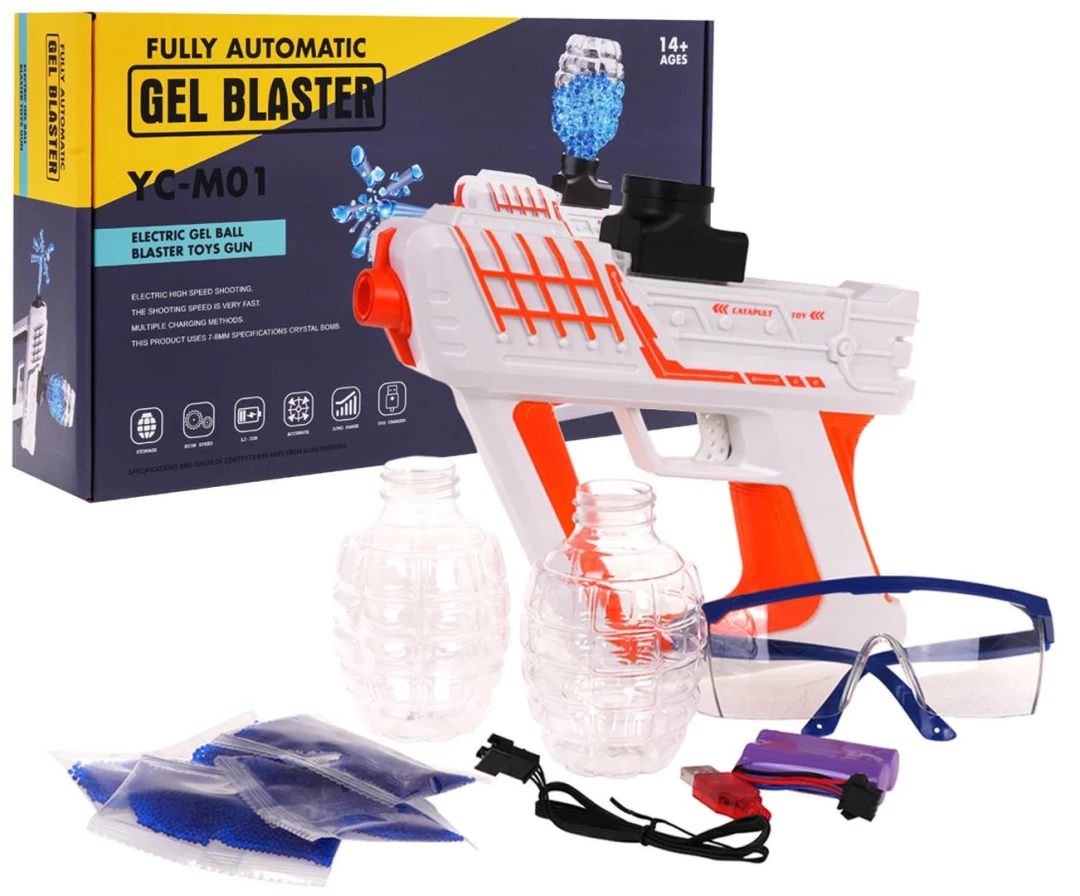 Narančasti GEL BLASTER pištolj + pribor_1