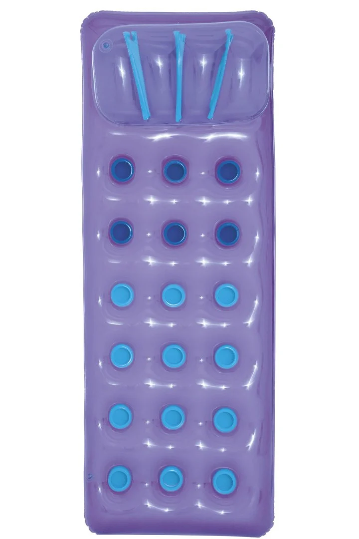 Neonski BESTWAY madrac za plažu ljubičasti 188x71cm + set za popravak_3