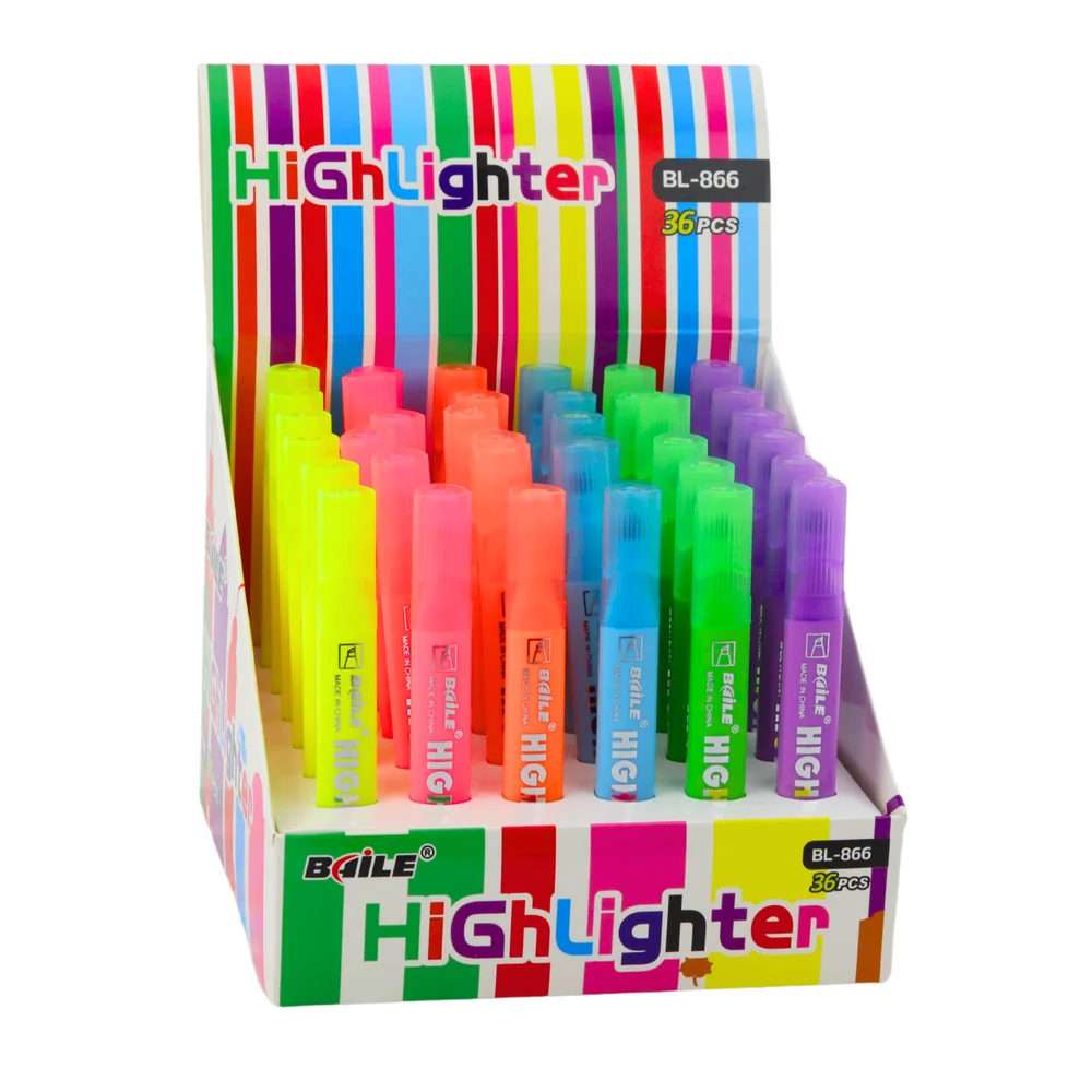 Neonski marker za bilješke, školski ured_3