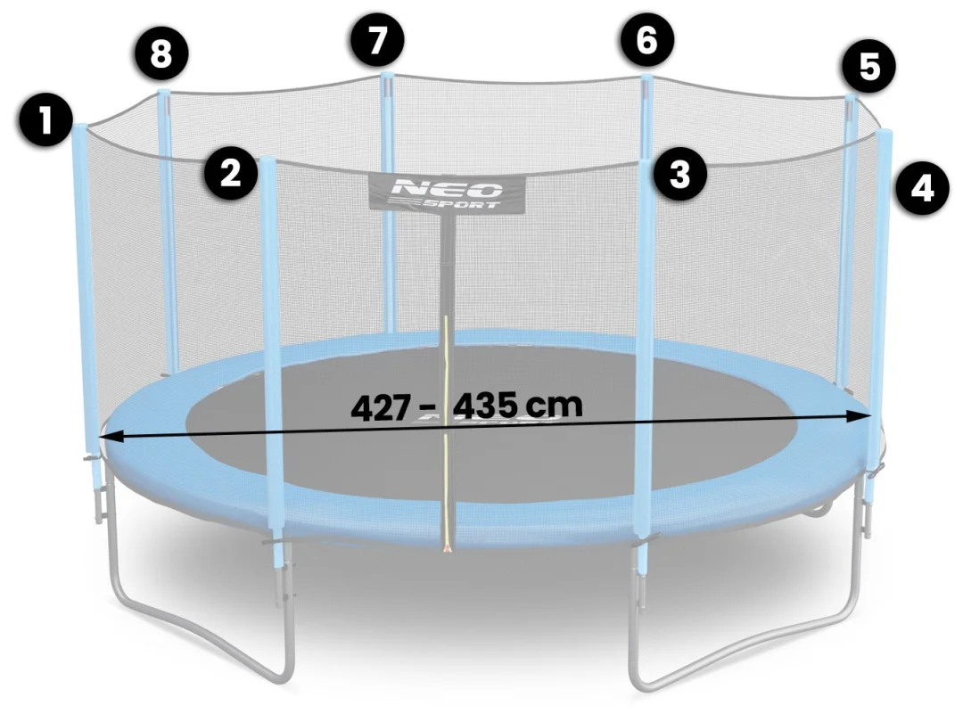 Neosport vanjska mreža 435 cm 14 stopa 8 kom_2
