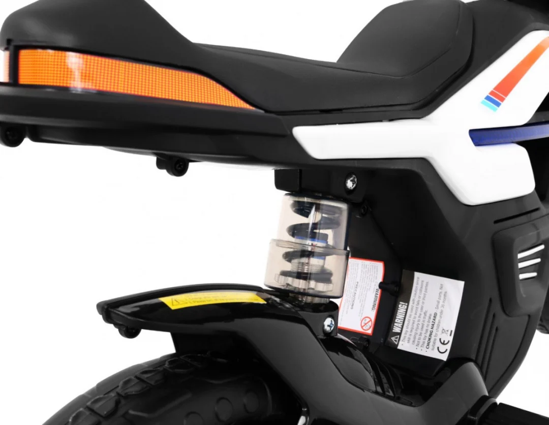 Night Rider motor na baterije za djecu bijeli + pomoćni kotači + MP3 USB + gas, bijela motor na akumulator_11