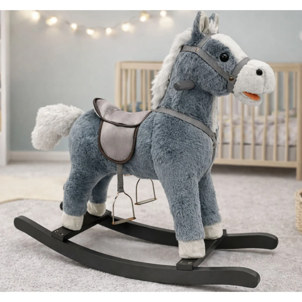 Noge za sedlo za ljuljačkog konja Rocker Sounds siva 74 cm_4