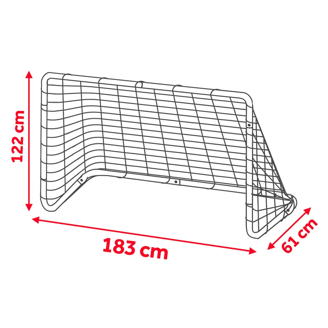 Nogometni gol 183 x 122 x 61 cm NS-492 crni_4