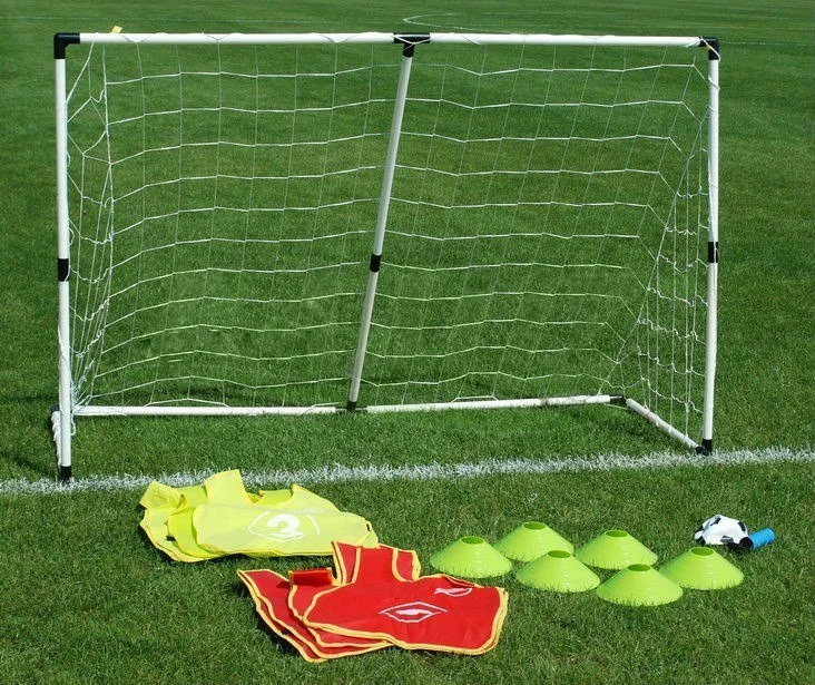 Nogometni gol 2 u 1 za djecu s loptom, pumpom, majicama i markerima_8