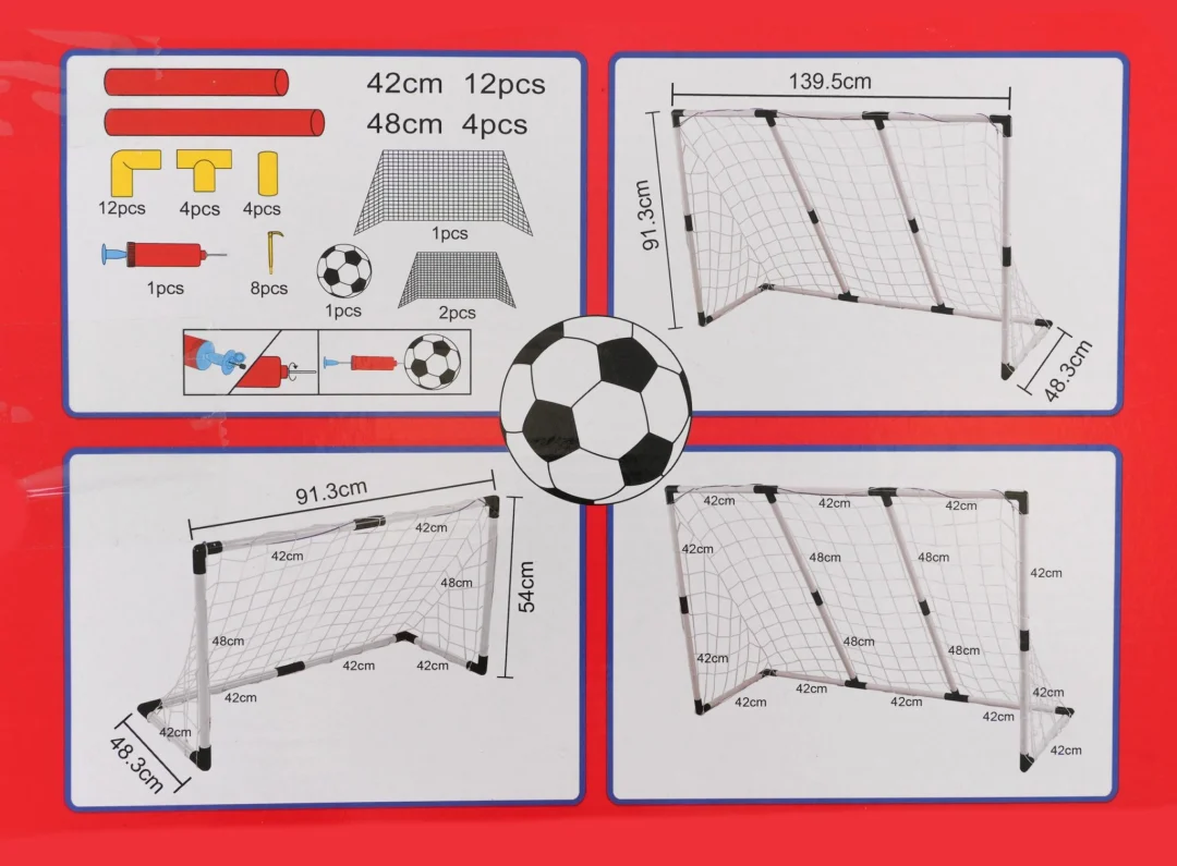 Nogometni gol 2 u 1 za vrt 3+ s loptom_7