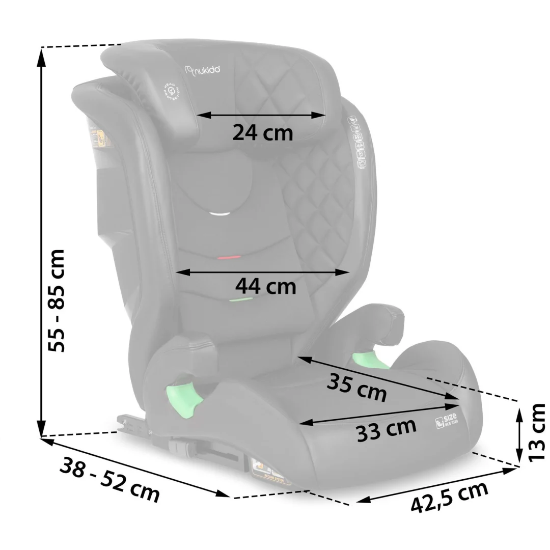 Nukido Louis autosjedalica crna 15-36 kg ISOFIX_5