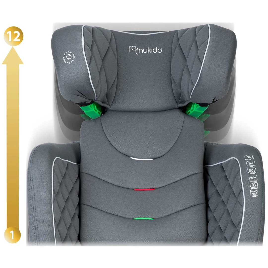 Nukido Louis autosjedalica siva 15-36 kg ISOFIX_9