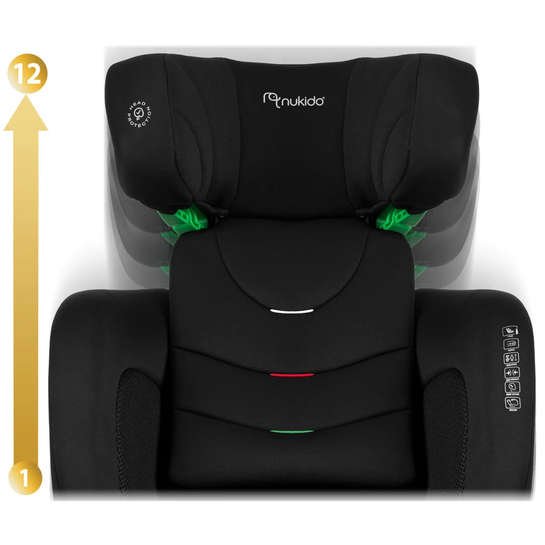 Nukido Louis mekana crna autosjedalica 15-36 kg ISOFIX_9