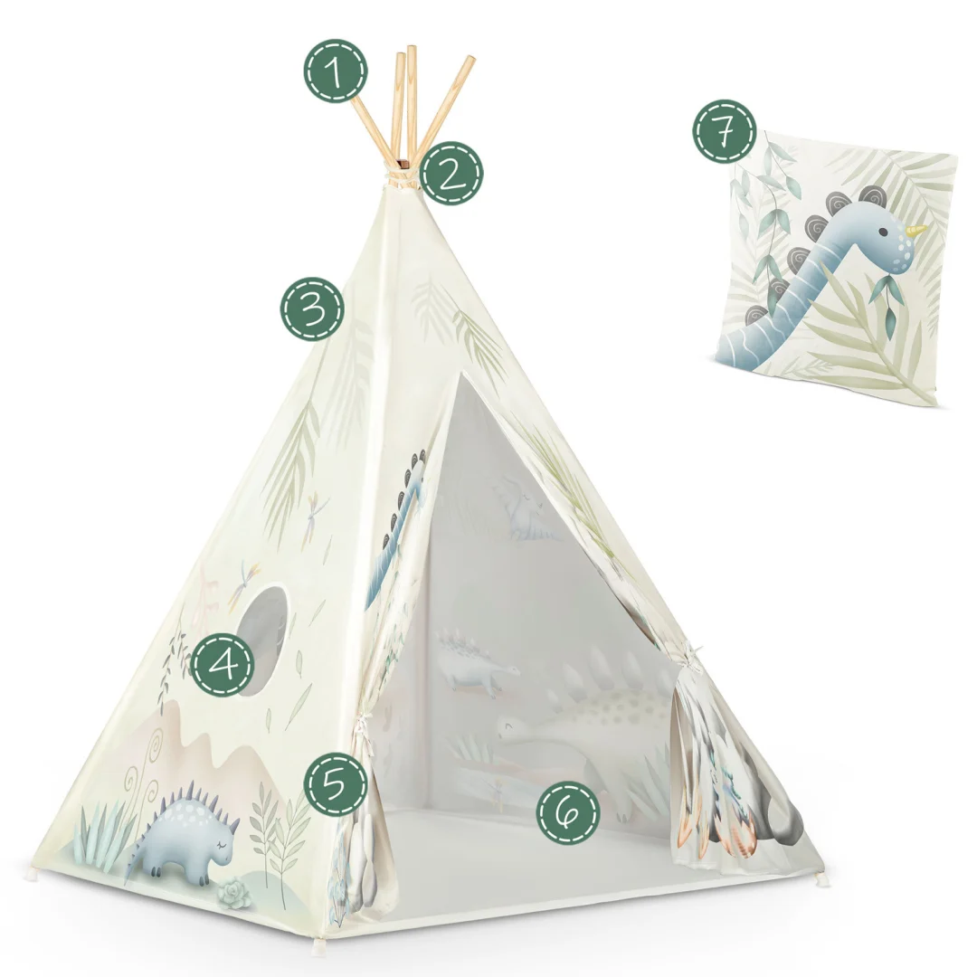 Nukido tipi šator za djecu - dinosauri_10