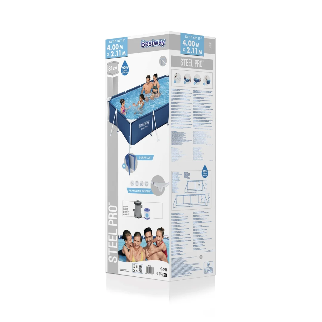 Obiteljski bazen s okvirom od čelika Pro 400x211x81 BESTWAY 3u1 + pumpa + filter_12