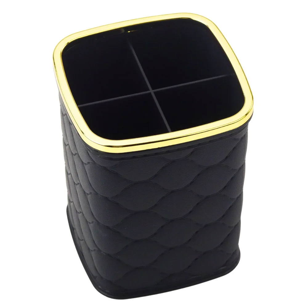 Organizator za kistove, četiri pretinca, crni, 12 x 9,5 cm_2