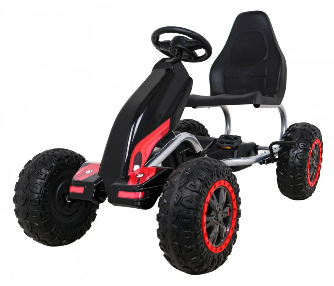 Pedalni go-kart Strong crni nosivost 100 kg_1