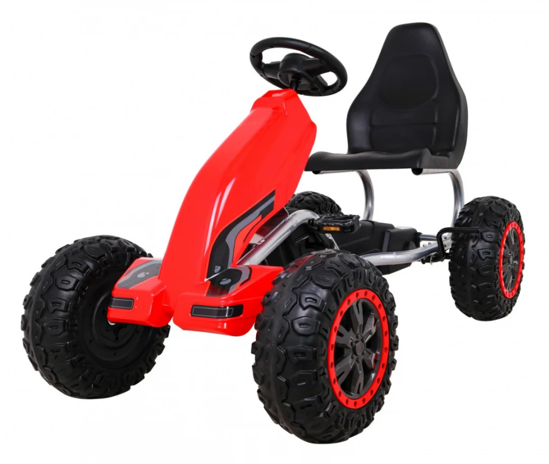 Pedalni go-kart Strong crveni nosivost 100 kg_1