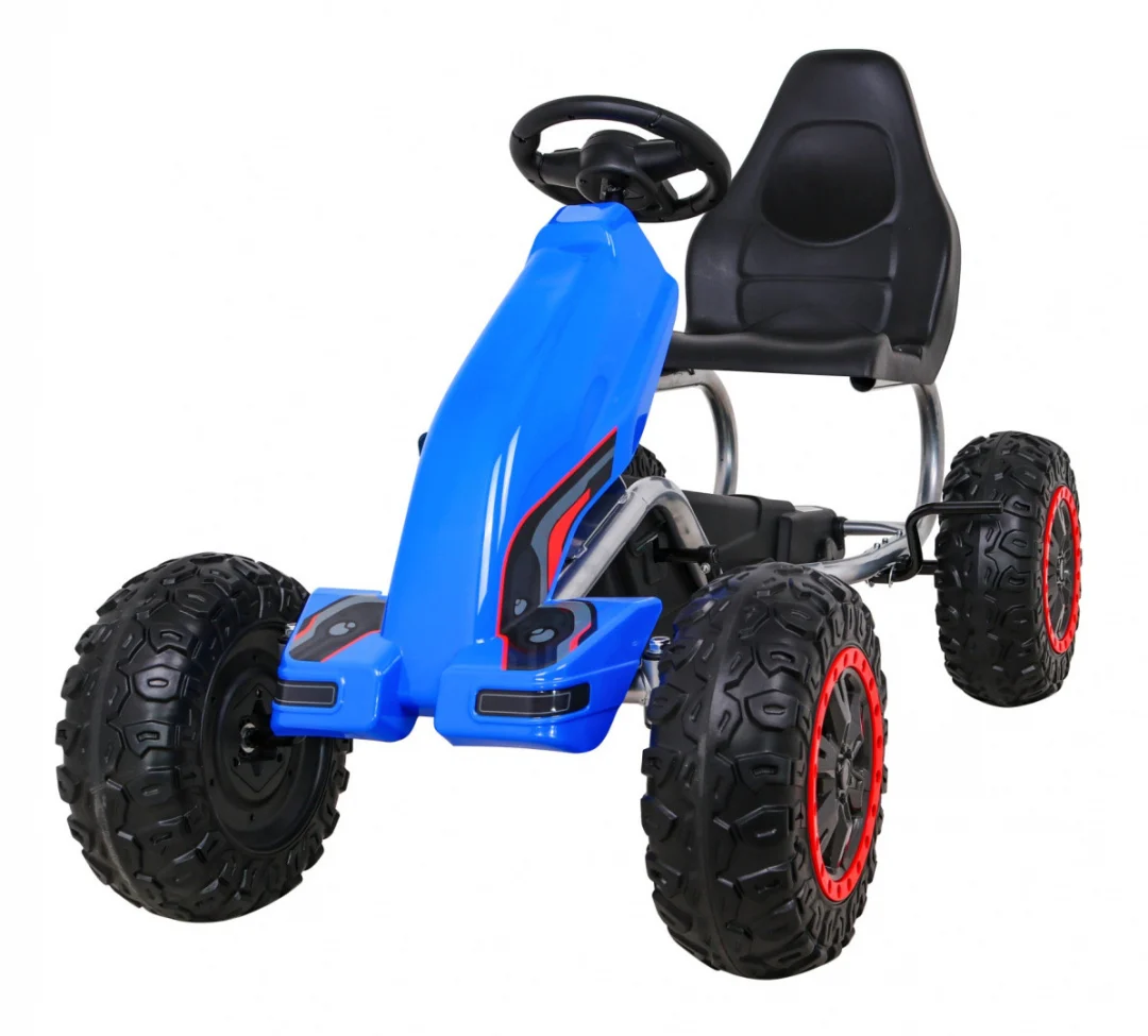 Pedalni go-kart Strong plavi nosivost 100 kg_1