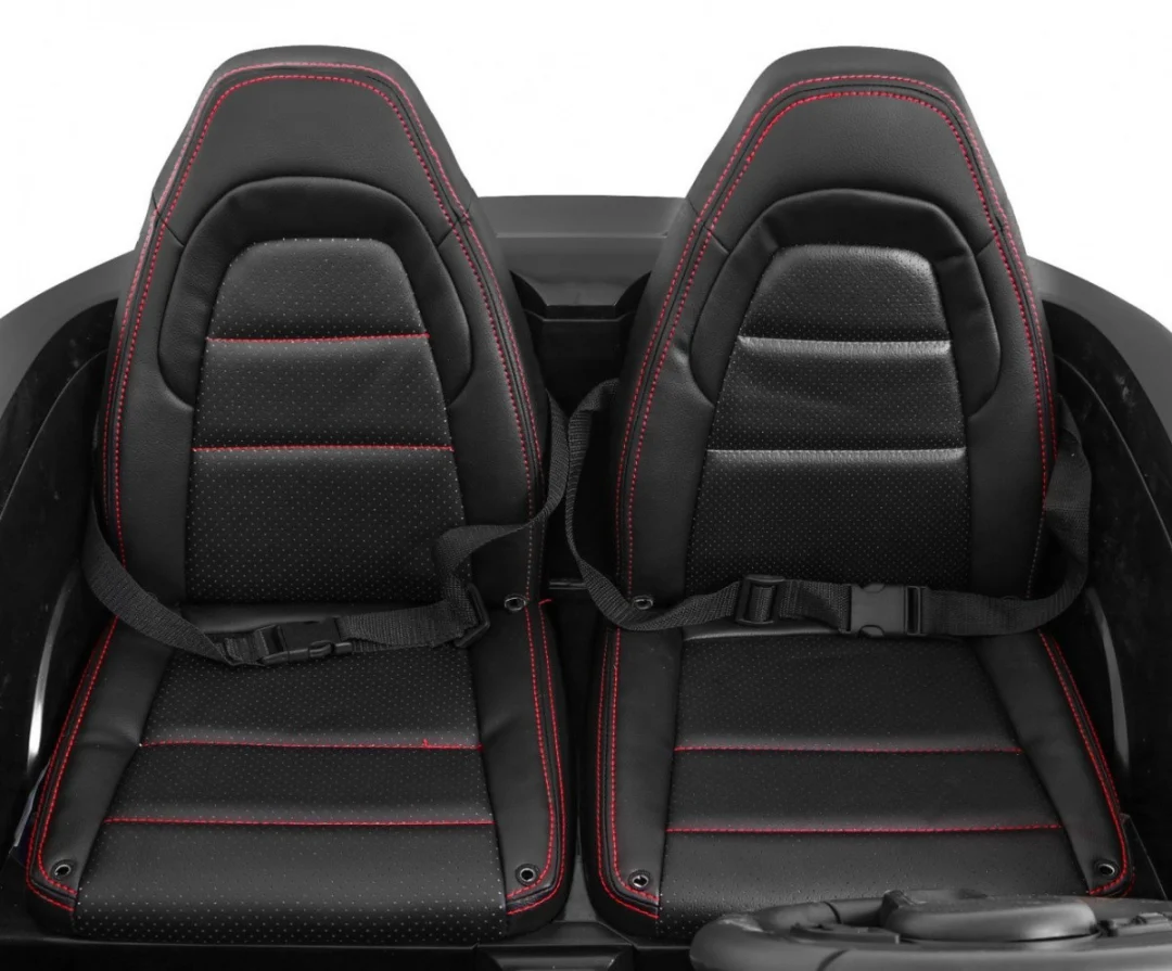 Perfecta Auto za 2 djece Crni + Napuhani kotači + Motor bez četkica + MP3 LED + Sporo, crna auto na akumulator_14
