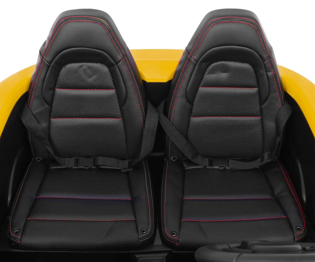 Perfecta Automobil za 2 djece Žuti + Napuhani Kotači + Motor Bez Četkica + MP3 LED + Sporo, žuta auto na akumulator_13