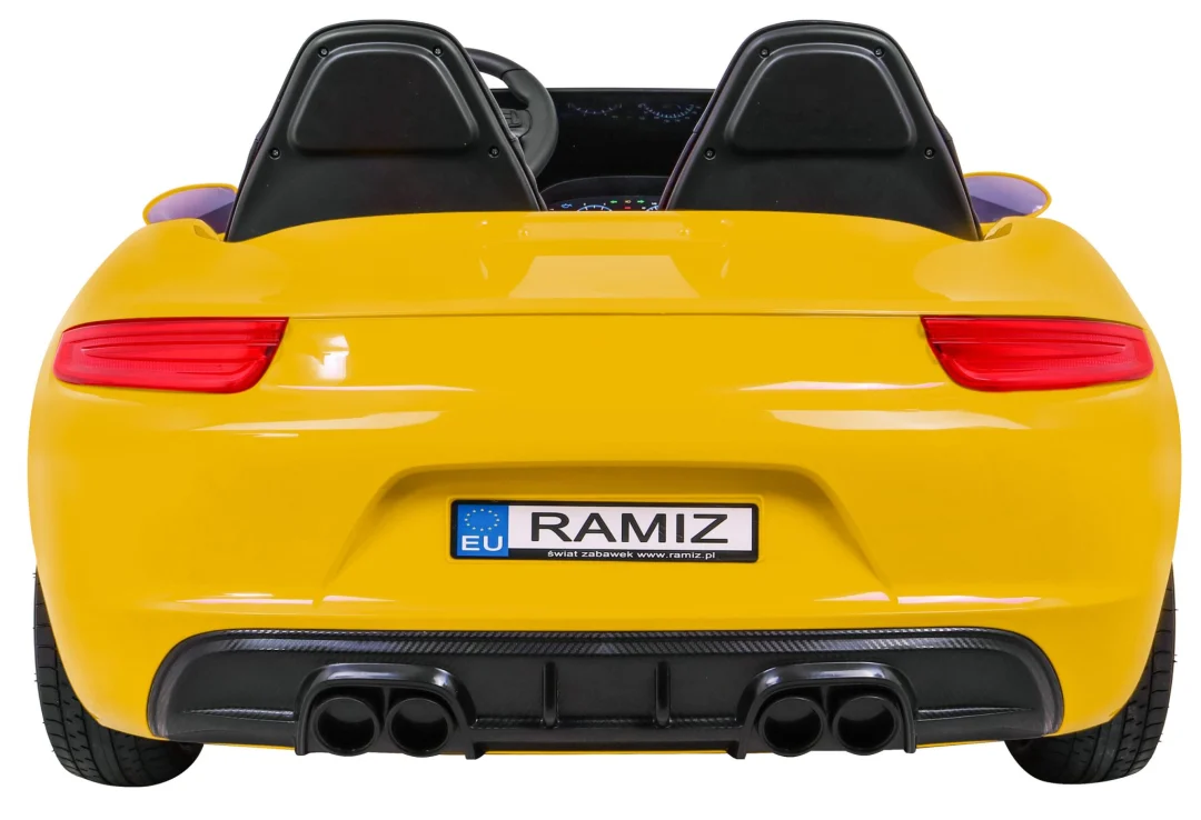 Perfecta Automobil za 2 djece Žuti + Napuhani Kotači + Motor Bez Četkica + MP3 LED + Sporo, žuta auto na akumulator_6