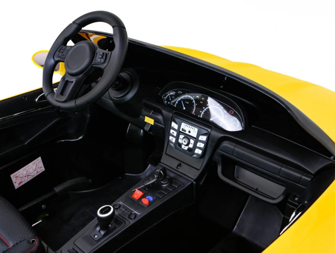 Perfecta lift automobil za 2 djece, žuti auto na akumulator_4