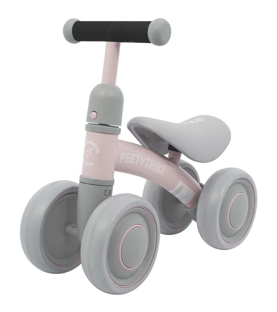 PettyTrike balansni bicikl ružičasti 4 kotača_1