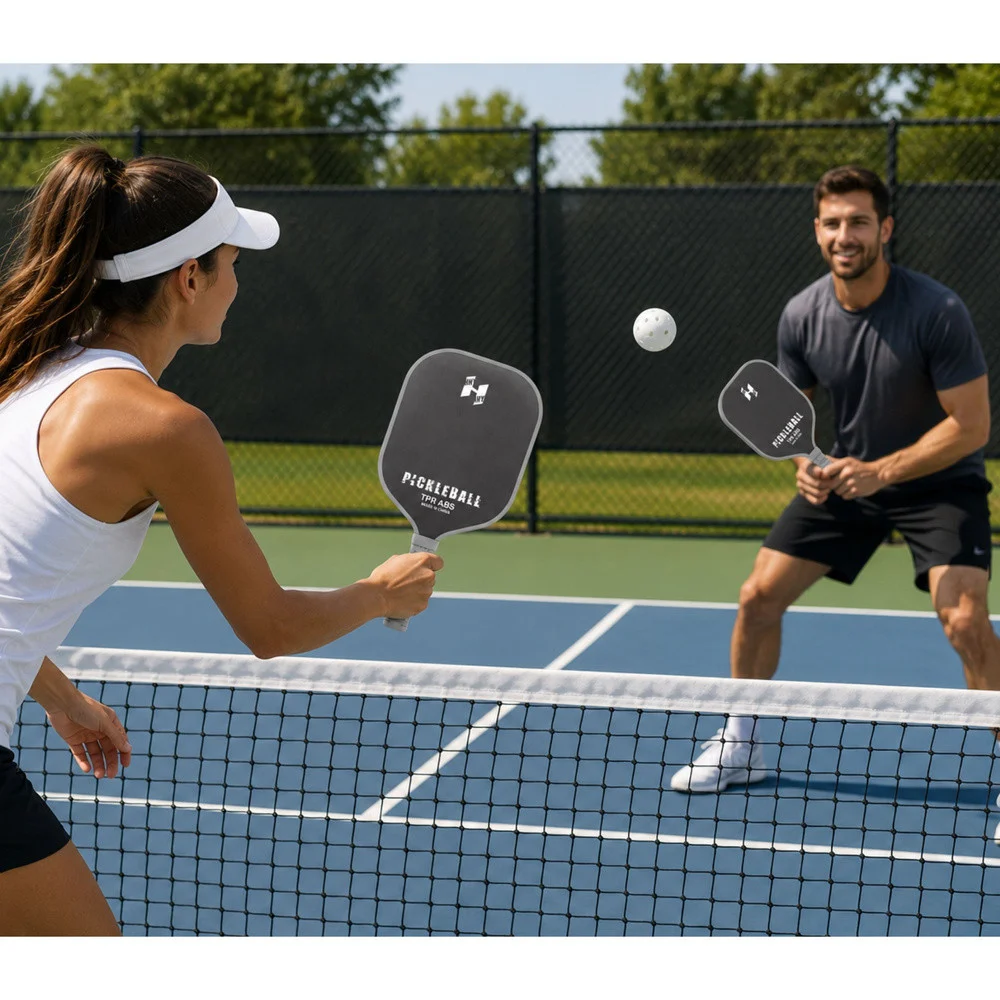 Pickleball set crno-sivi 2 reketa i 2 loptice_7