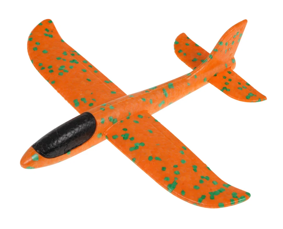 Pištolj-bacač bijeli + stiropor avion narančasti 6+_4