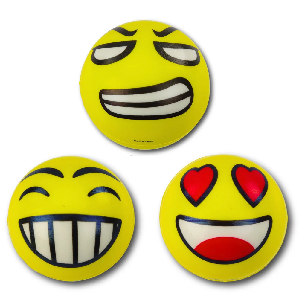 Pjena lopta emoji žuta Ø 10 cm_2