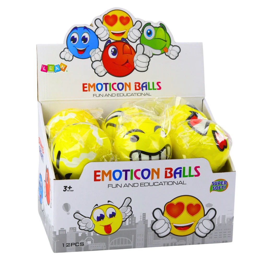 Pjena lopta emoji žuta Ø 10 cm_4