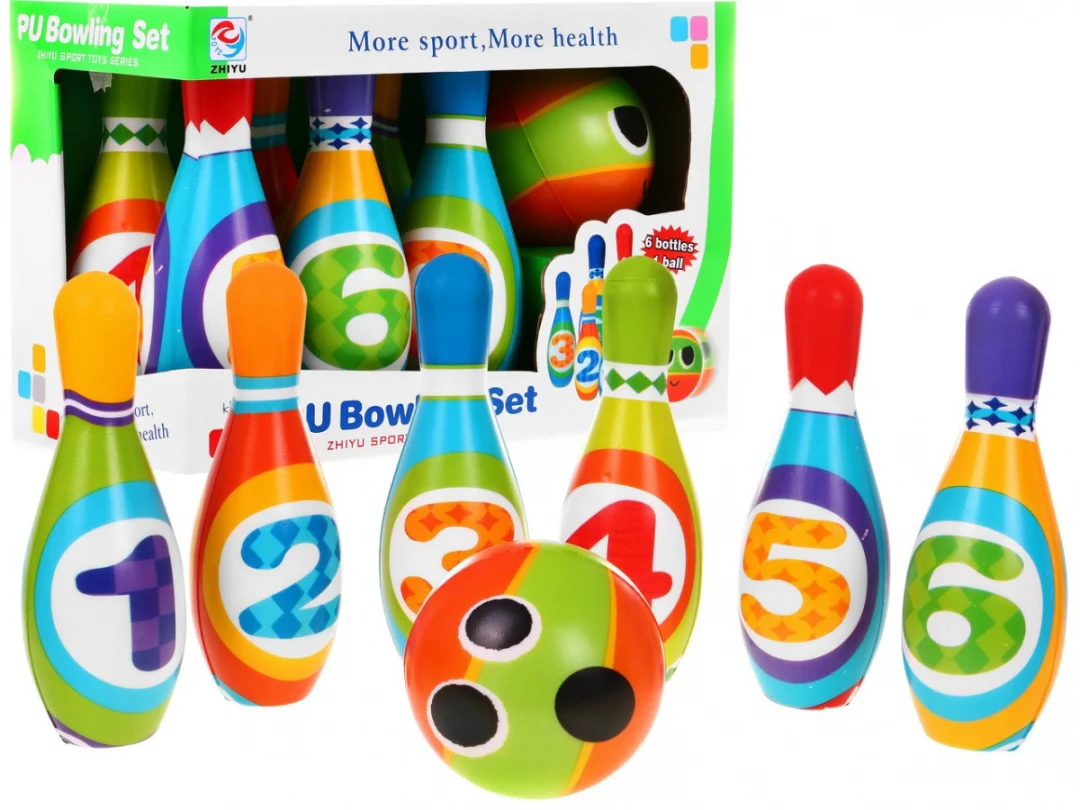 Pjenasti set za kuglanje 6 čunjeva 3+_1