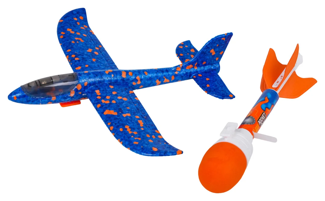 Plavi 2-u-1 set aviona s lanserom_3