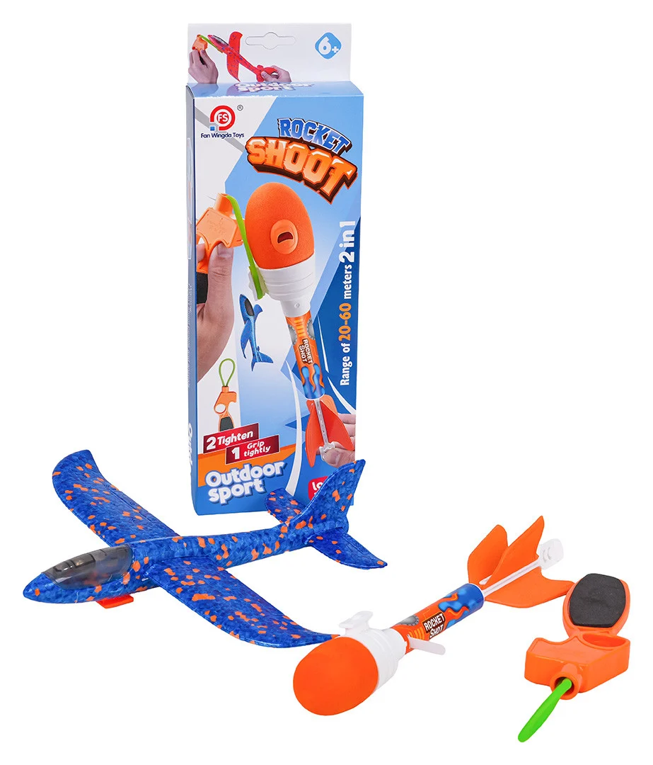 Plavi 2-u-1 set aviona s lanserom_6