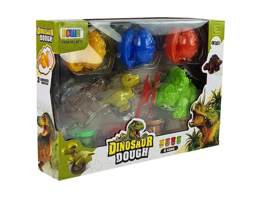 Play dough set jaja dinosaura, 12 dijelova, 4 boje_9