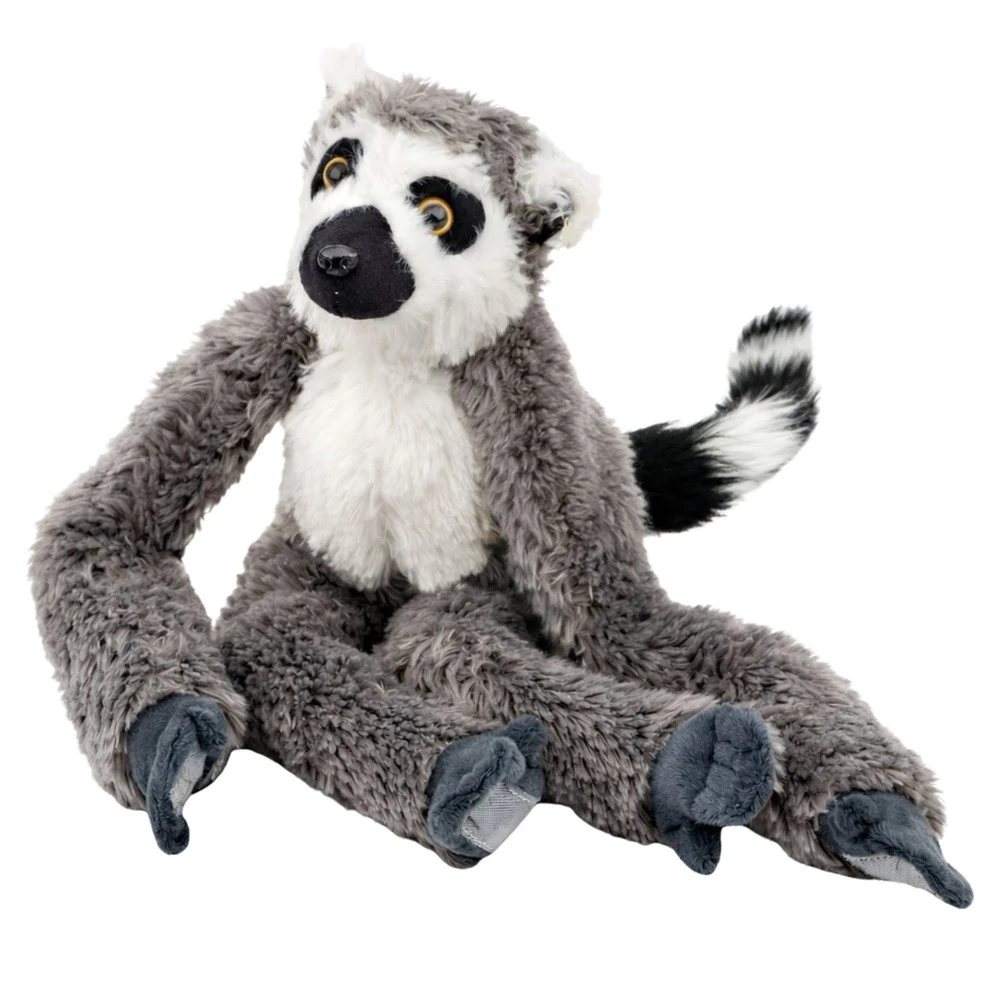 Plišana igračka lemur s čičkom za vješanje siva 35 cm_2