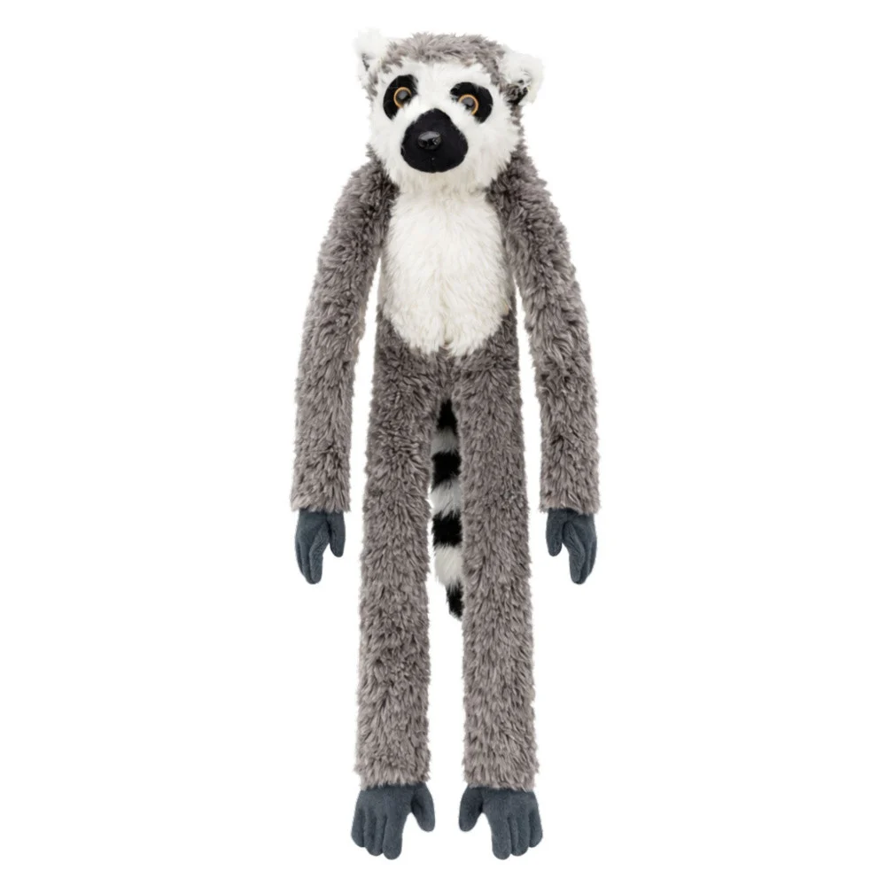 Plišana igračka lemur s čičkom za vješanje siva 35 cm_4