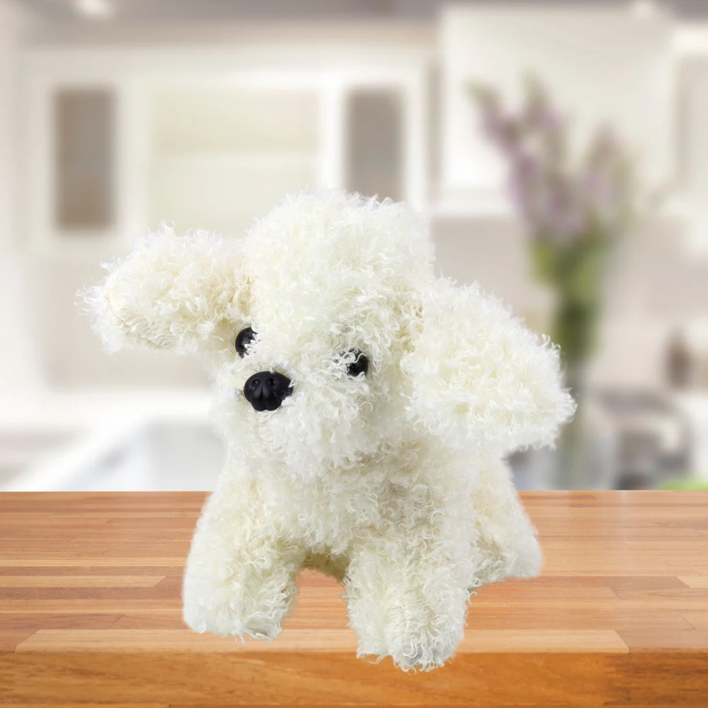 Plišana igračka minijaturna pudlica, bijela, 20 cm_2