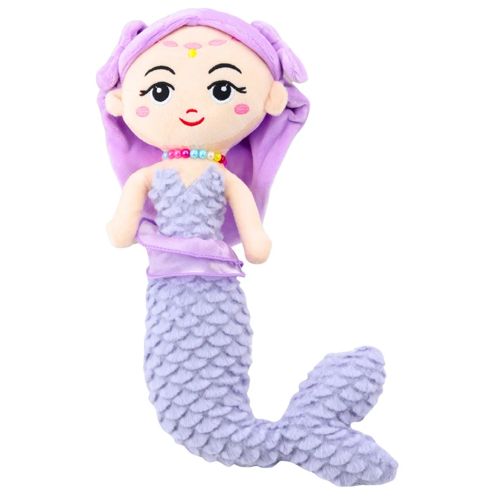 Plišana sirena s koraljima, ljubičasta igračka 32 cm_2