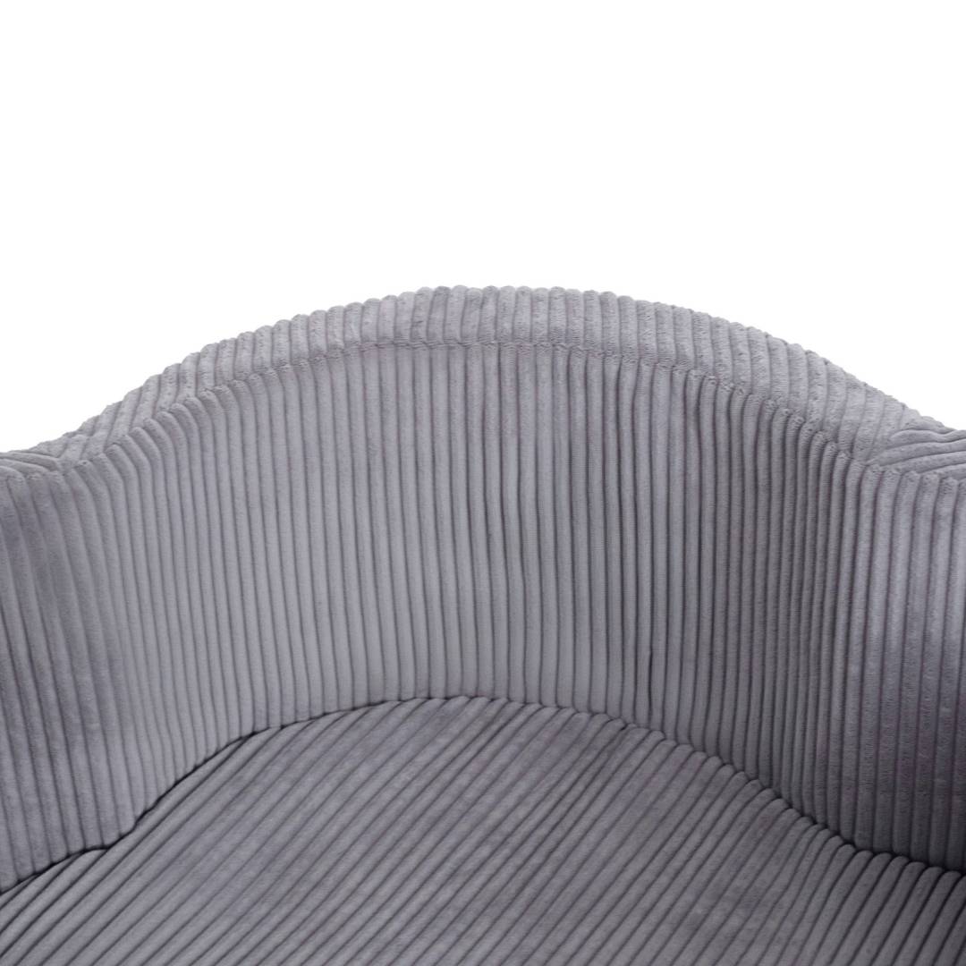 Plišani bazen za suho cvijeće, 95x30, siva, vrhunski kord, Floral Fun Zone, 200 kuglica: biserna, srebrna_6