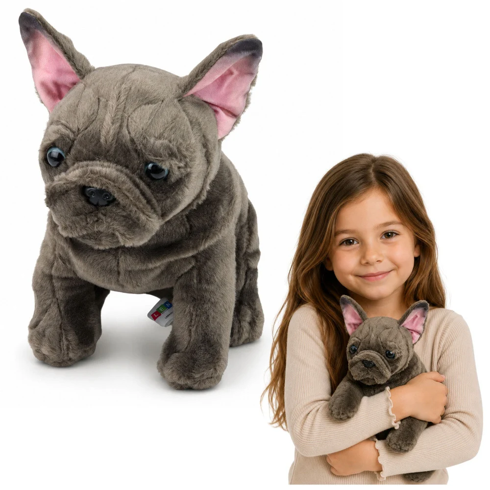 Plišani francuski buldog 22 cm, smeđi_1