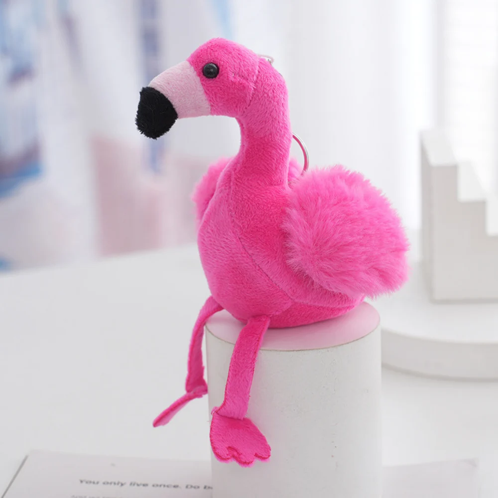 Plišani privjesak flamingo pahuljasti ružičasti 12 cm_3