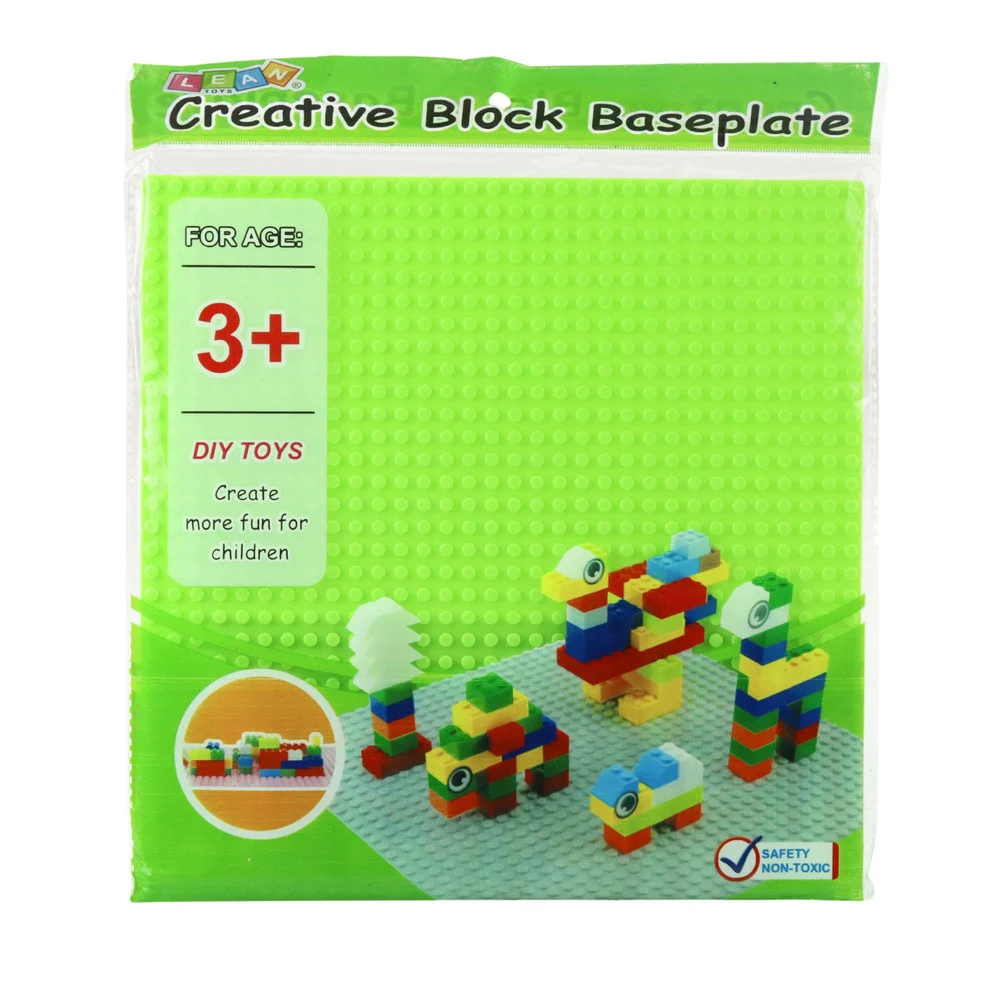 Ploča za građevinske kocke svijetlozelena 25,5 × 25,5 cm_3