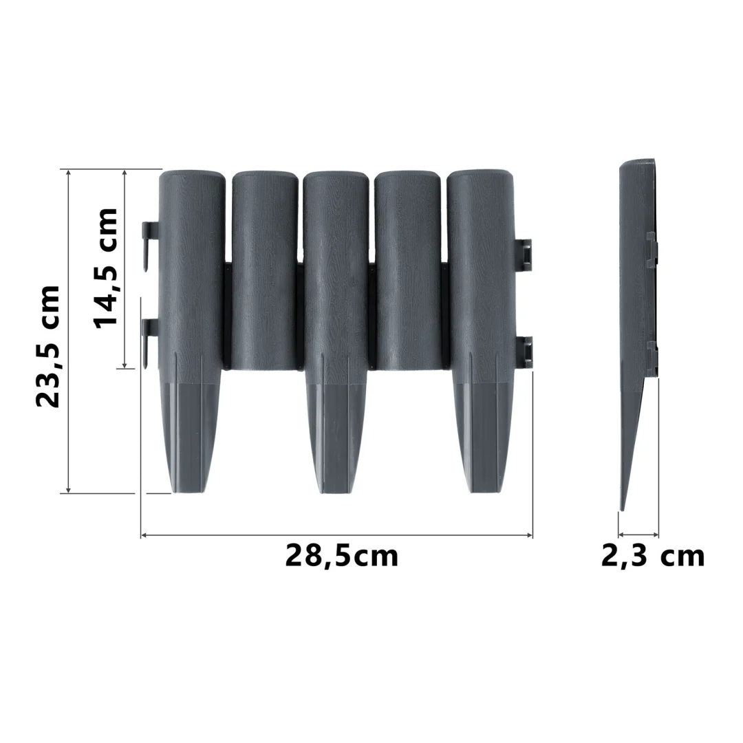 Plonos vrtni rub 220 cm PL-961 siva_4